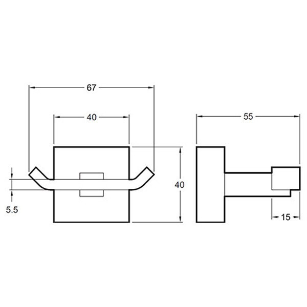 Крючок  Jacob Delafon Mecanique E77867-CP