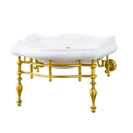 консоль на ножках для раковины, 73см., золото