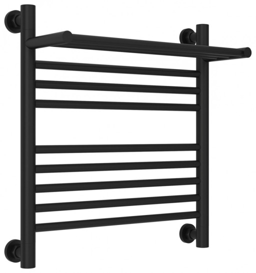 Полотенцесушитель водяной Сунержа Богема с полкой+ 500х500 Матовый чёрный