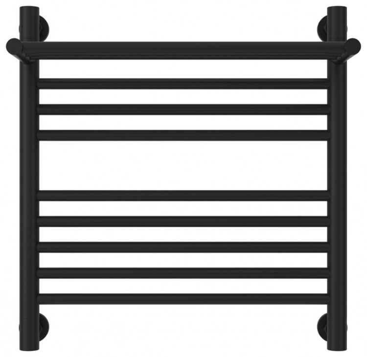 Полотенцесушитель водяной Сунержа Богема с полкой+ 500х500 Матовый чёрный