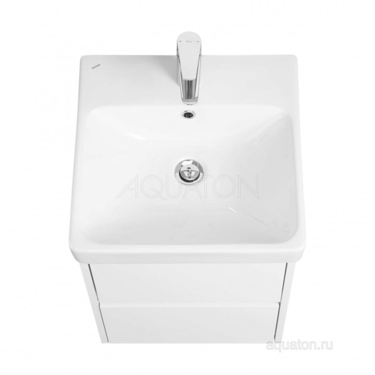 Тумба под раковину AQUATON Сканди 45 белый матовый, белый глянец 1A251601SD010