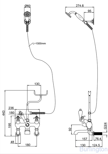 Душевая стойка со смесителем 