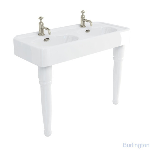 Раковина 1200мм на керамических ножках, никель