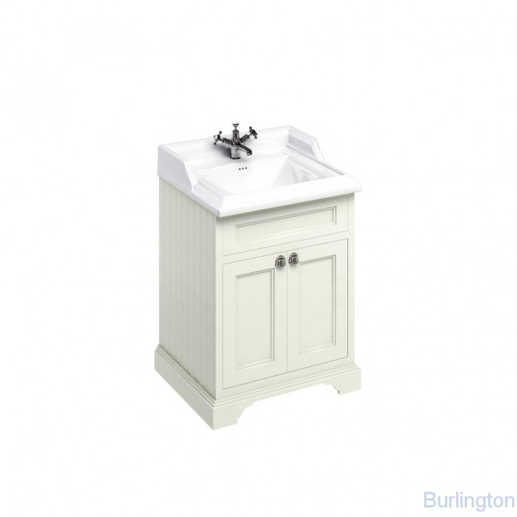 Тумба с раковиной, с двумя дверцами, цвет песочный [FF8S + B15 1TH]