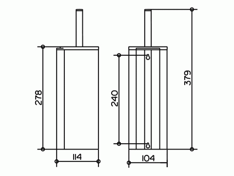Щетка для унитаза Keuco Plan 14964 010100
