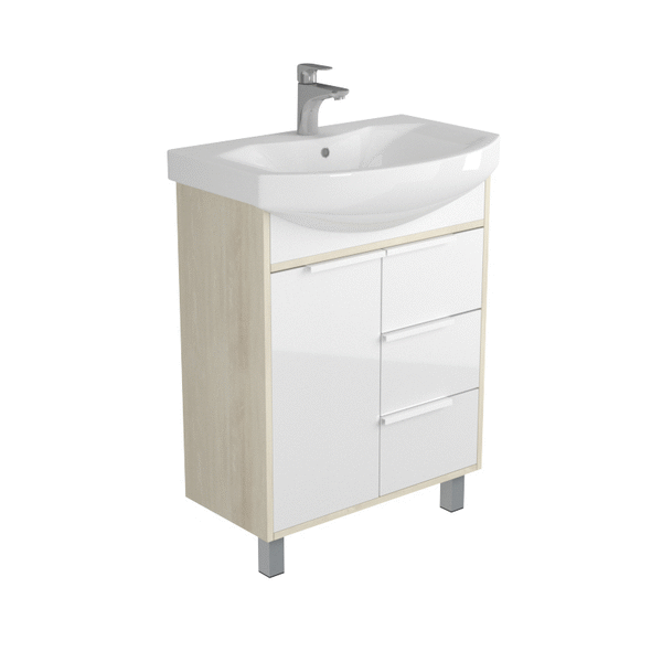 Тумба под раковину Aquaton Рико 65 белый, ясень фабрик 1A213301RIB90