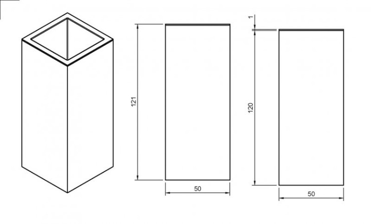 Стакан настольный, металл Cezares PRIZMA-TUMP-01