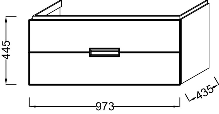 Мебель для раковины 100 см Jacob Delafon REVE EB1136-442