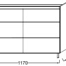 Мебель 117 см для раковины-столешницы Jacob Delafon ODEON UP EB995-E10
