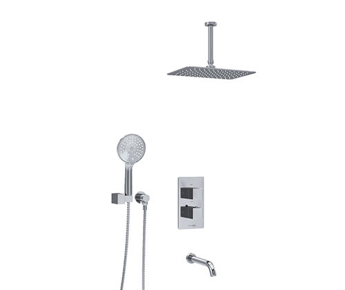 WasserKRAFT A171568 Thermo Встраиваемый комплект для ванны с верхней душевой насадкой, лейкой и изливом