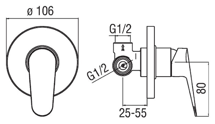 Смеситель для душа Nobili Blues BS101108CR