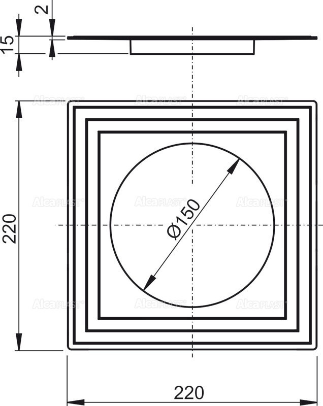 Воротник изоляции 2-го уровня DN150 Alcadrain APV0005