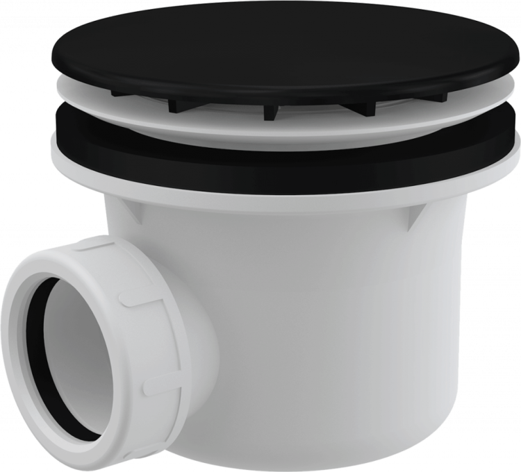 Сифон для душевого поддона, черный-мат Alcadrain A49Black