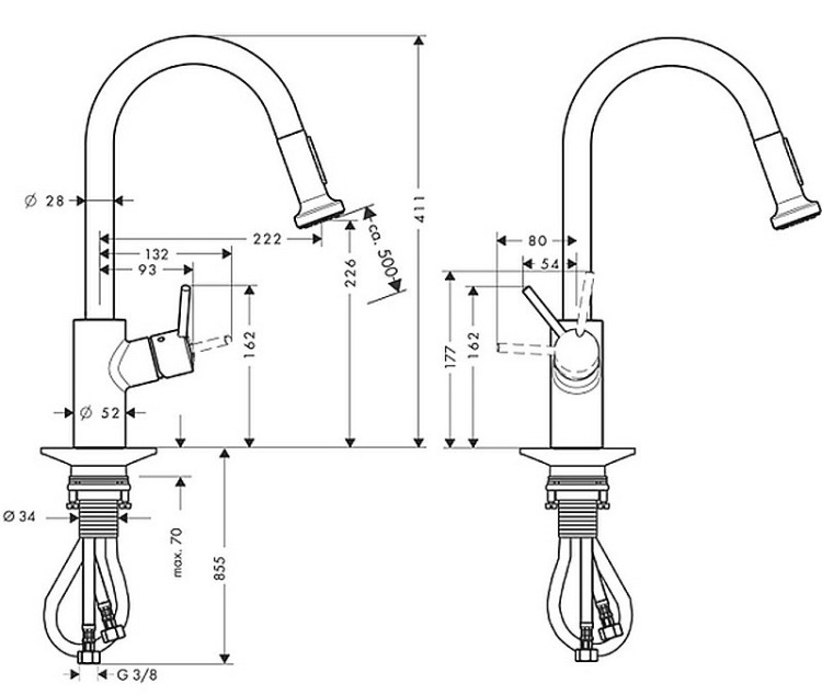 Смеситель для кухни Hansgrohe Talis S Variarc 14877000