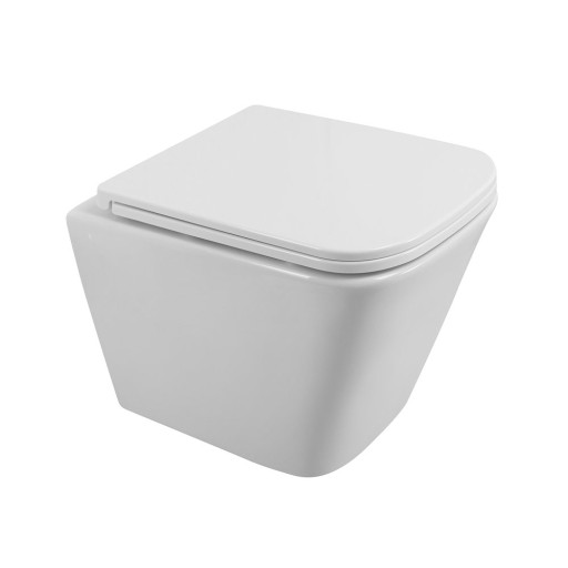 Унитаз подвесной безободковый с сиденьем Cezares BB3103CHR/SC