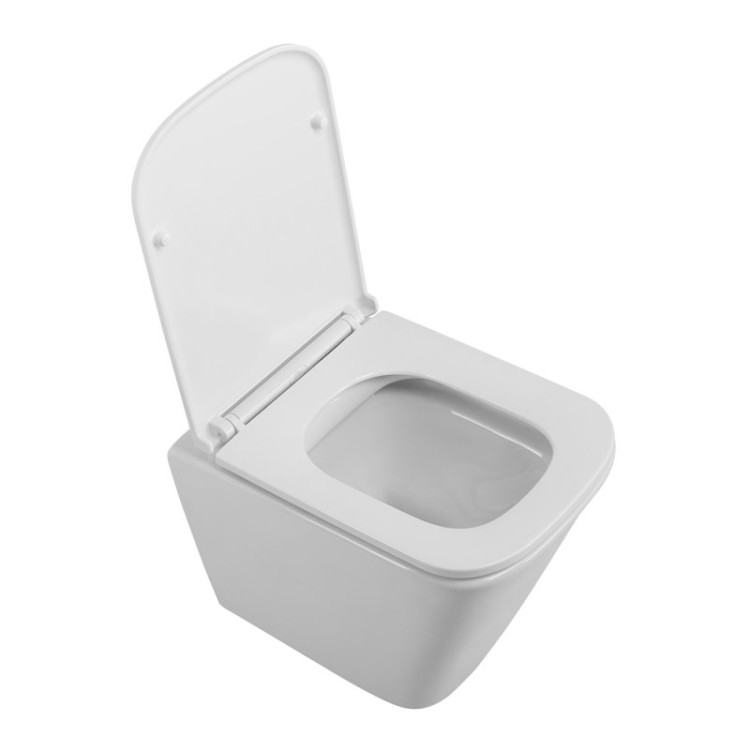 Унитаз подвесной безободковый с сиденьем Cezares BB3103CHR/SC