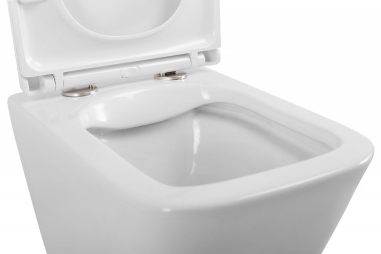 Унитаз подвесной безободковый с сиденьем Cezares BB3103CHR/SC