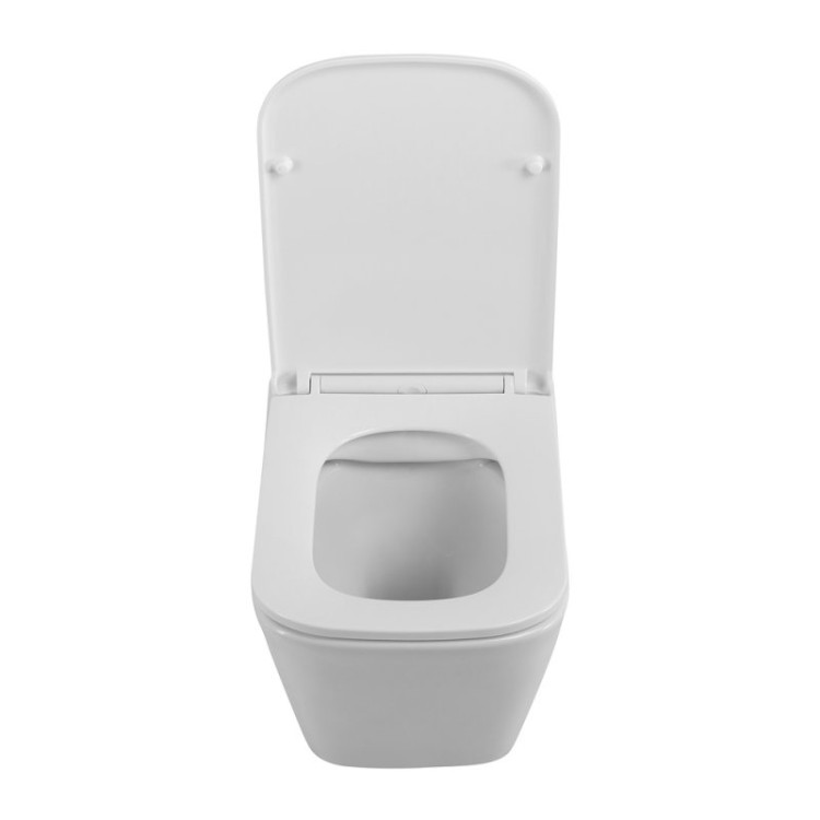 Унитаз подвесной безободковый с сиденьем Cezares BB3103CHR/SC