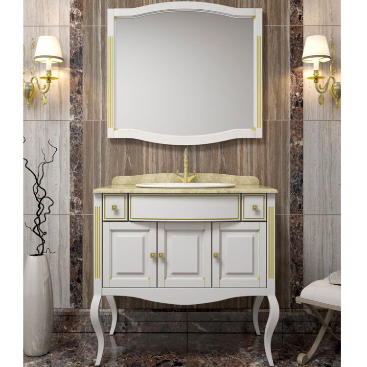 Комплект мебели для ванной Opadiris Лаура 100 под мраморную столешницу