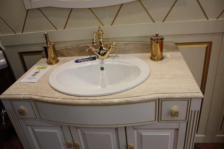 Комплект мебели для ванной Opadiris Лаура 100 под мраморную столешницу