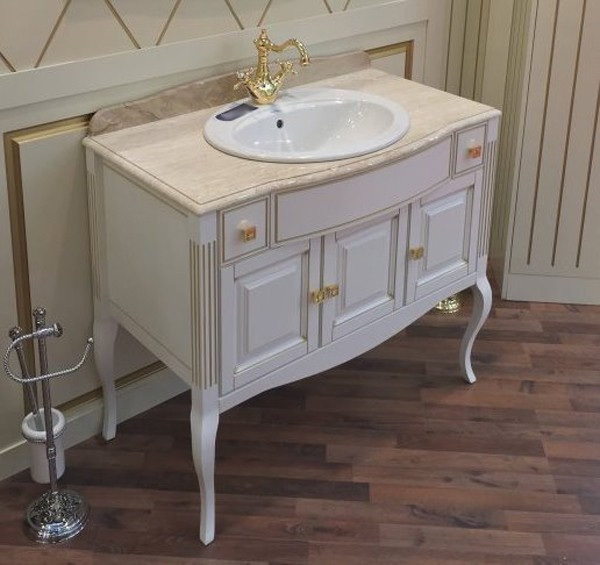 Комплект мебели для ванной Opadiris Лаура 100 под мраморную столешницу