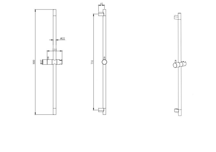 Душевая штанга Aquatek AQ2000CR