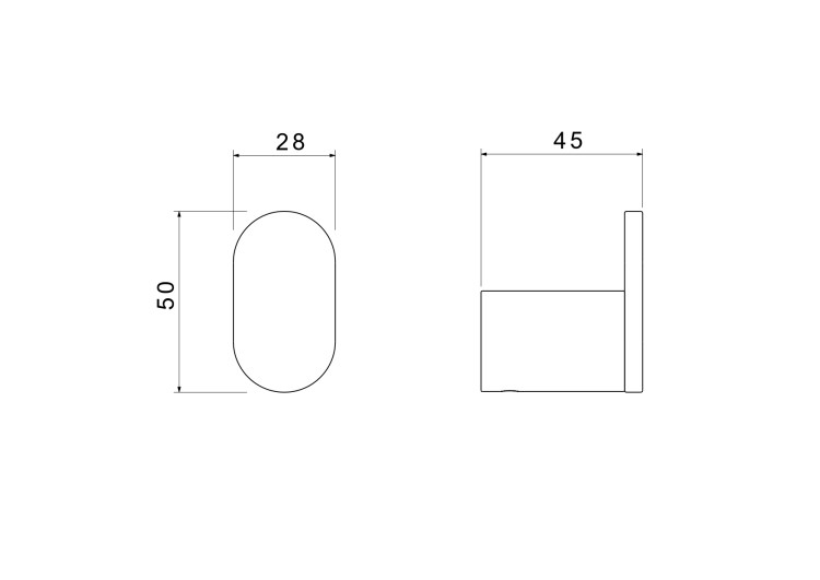 Крючок Aquatek матовый черный AQ4425MB Лира