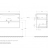 База под раковину подвесная с двумя выкатными ящиками BelBagno MARINO-CER-MINI-800-2C-SO-WO-P