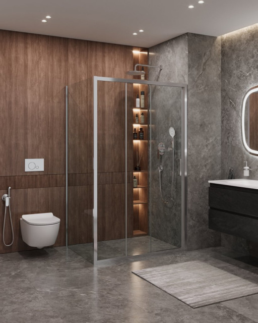 Душевой уголок MOLVENO-AHF-31 Cezares MOLVENO-AHF-31-100/80-C-CR-IV