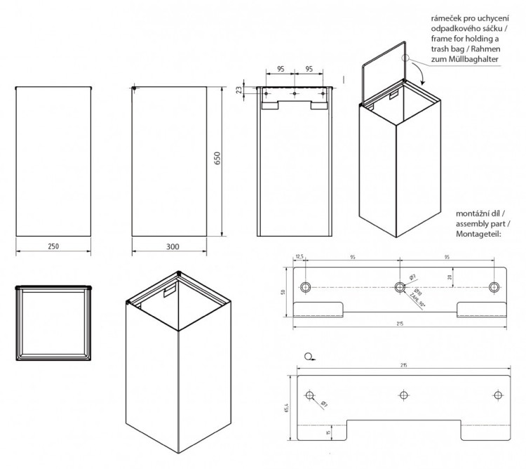 Ведро для мусора Bemeta Hotel 101915121