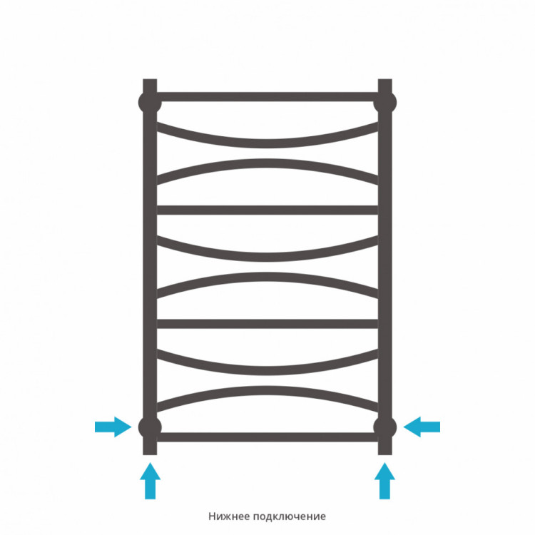 Полотенцесушитель водяной Сунержа Ажур 800х500 Тёмный титан муар