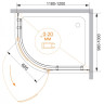 Душевой уголок BERGAMO-RH-1-ARCO Cezares BERGAMO-W-RH-1-120/100-ARCO-C-Cr-L-IV