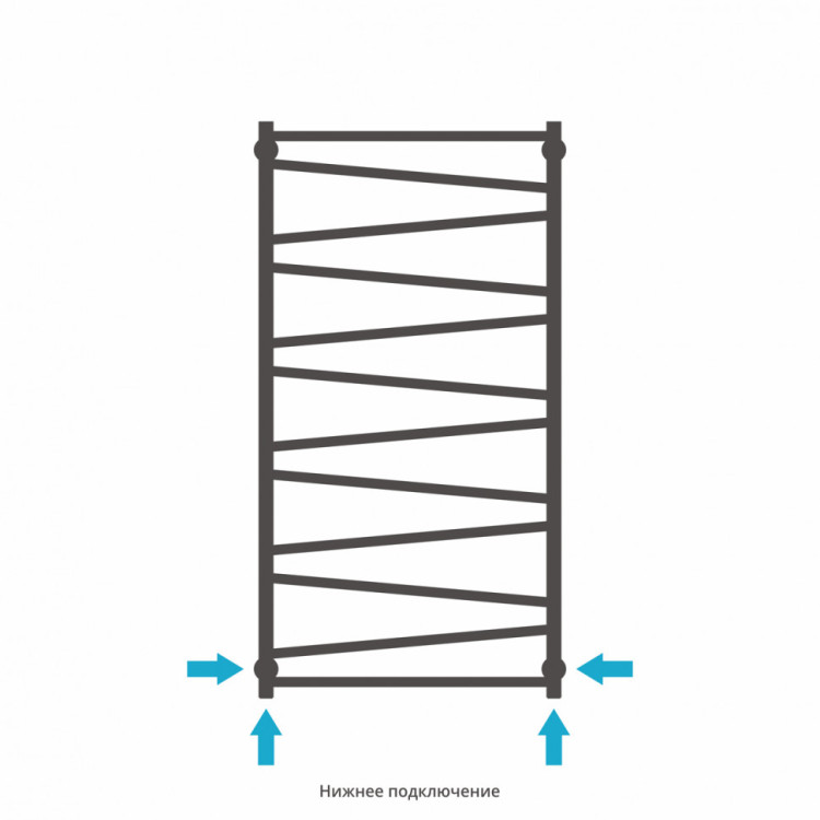 Полотенцесушитель водяной Сунержа Сирокко 1200х600 Без покрытия