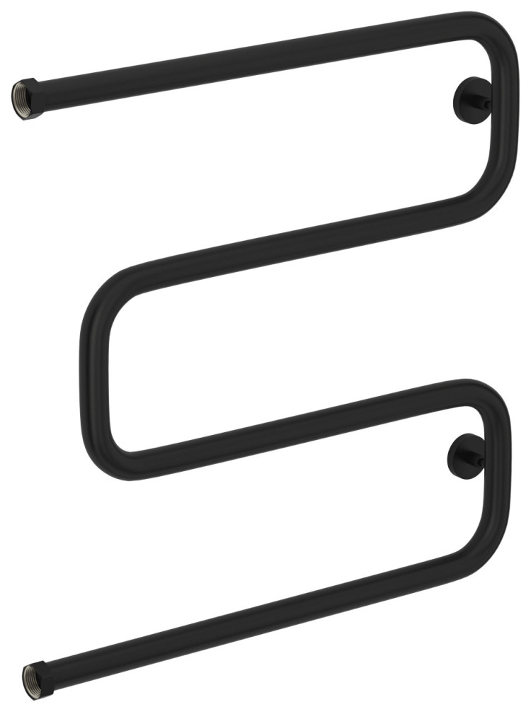 Полотенцесушитель водяной Сунержа Ш-образный 600х600 Матовый чёрный