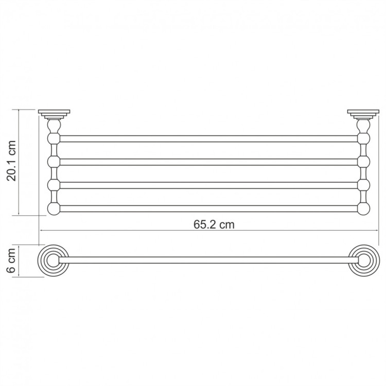 WasserKRAFT Ammer K-7011 Полка для полотенец