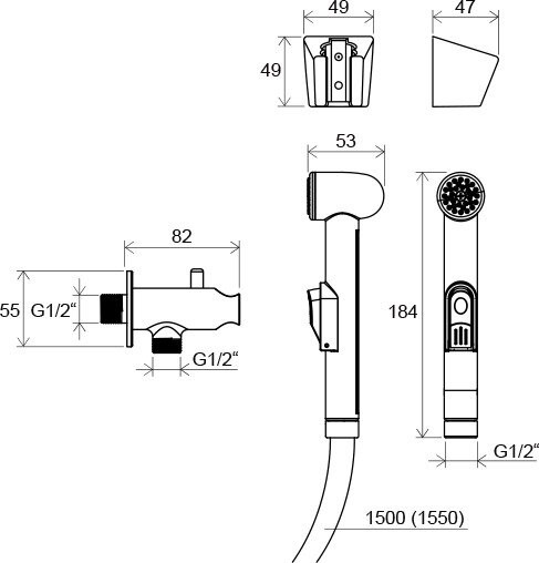 Гигиенический душ  Ravak BM 040.00
