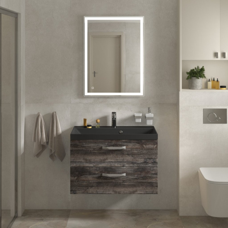 База под раковину подвесная с двумя выкатными ящиками BelBagno AURORA-800-2C-SO-RT