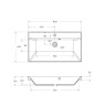 База под раковину подвесная с двумя выкатными ящиками BelBagno AURORA-800-2C-SO-RT