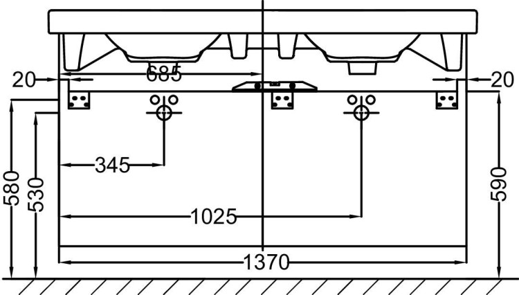 Мебель 137 см для раковины-столешницы Jacob Delafon ODEON UP EB996-E10