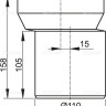 Патрубок для унитаза эксцентрическая 158 мм Alcadrain A92