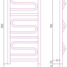 Полотенцесушитель электрический Сунержа Элегия 3.0 1000х400 МЭМ правый Без покрытия