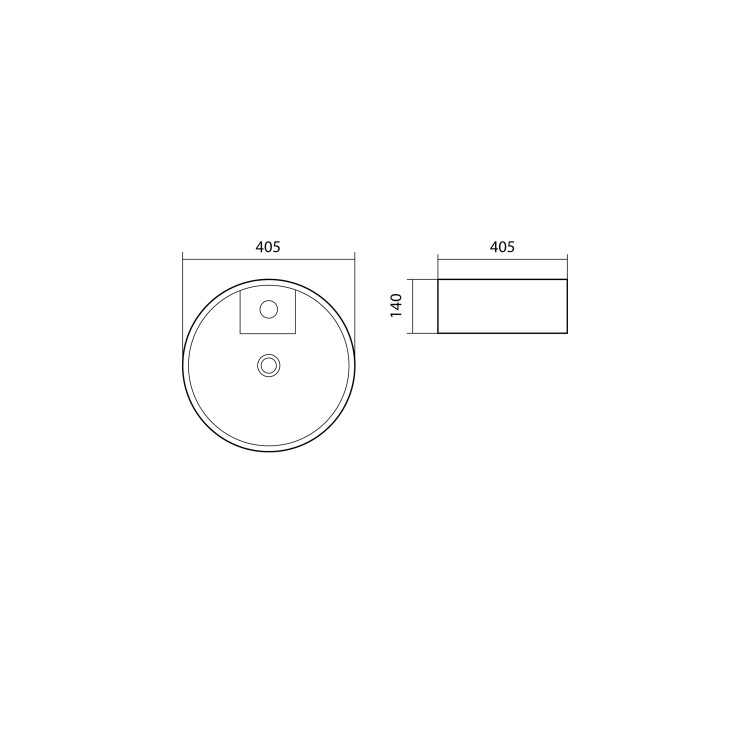 Раковина накладная для установки на столешницу Aquatek ЕВРОПА AQ5212-00, 405*405*140 мм, с отверстием под смеситель