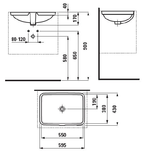 Раковина Laufen Pro S 60 8.1196.3