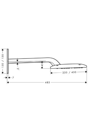 Верхний душ Hansgrohe Raindance Е 43 27373000