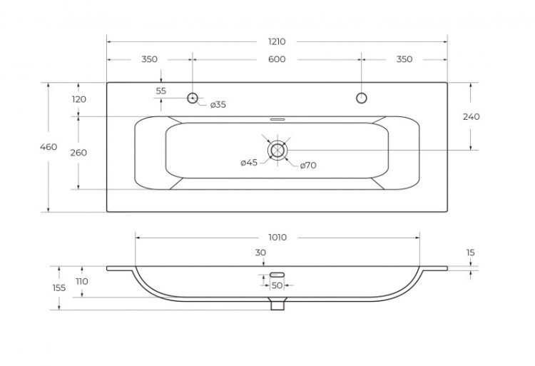 Керамическая раковина Cezares CZR-8095-90