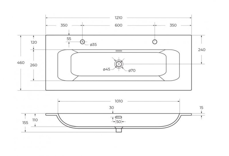 Керамическая раковина Cezares CZR-8095-90