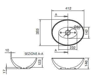 Раковина Scarabeo Thin-Line 8011