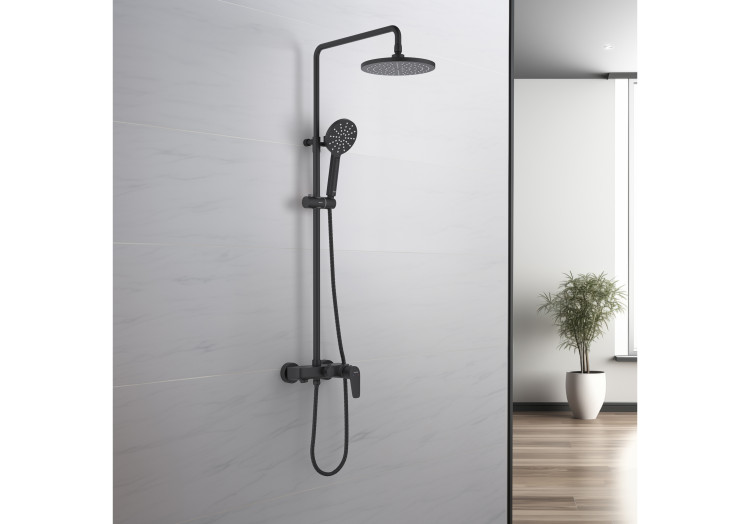 Душевая система Aquatek, матовый черный AQ2140MB БЕТТА