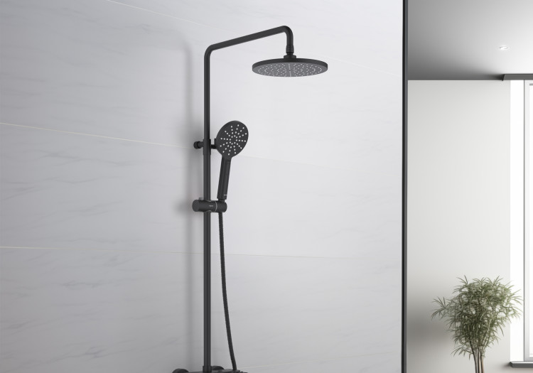 Душевая система Aquatek, матовый черный AQ2140MB БЕТТА