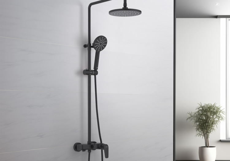 Душевая система Aquatek, матовый черный AQ2140MB БЕТТА